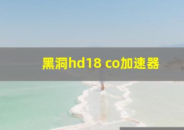 黑洞hd18 co加速器